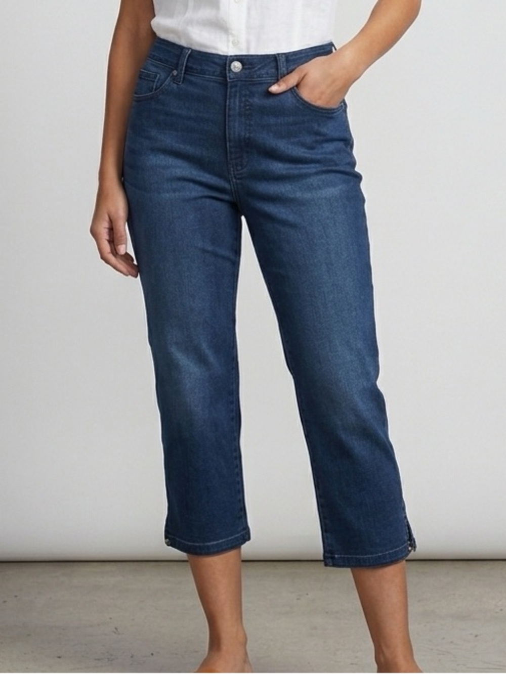 Gloria Vanderbilt Amanda All Around Slimming Effects Capri Jeans Size 12